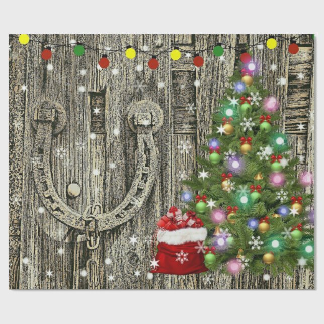 Country Charm Christmas Wrapping Paper (Flat)
