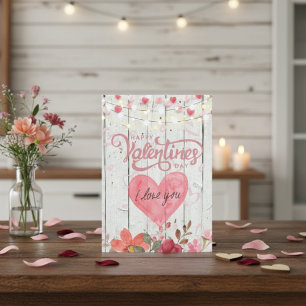 Country Charm: Happy Valentine's Day, I Love You Holiday Card