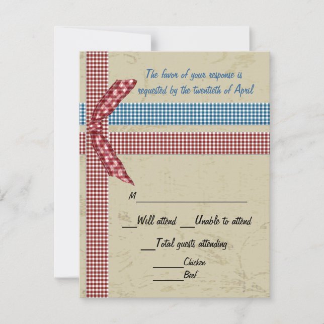 Country Charm RSVP Card (Front)