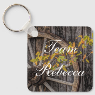 Country Charm - Rustic Western Wagon Wheel Key Ring
