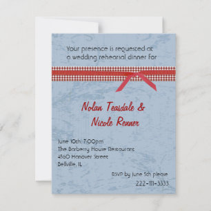 Country Charm Wedding Rehearsal Invitation