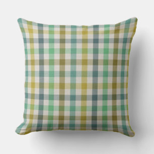 Country Check Large Decorative Cushion