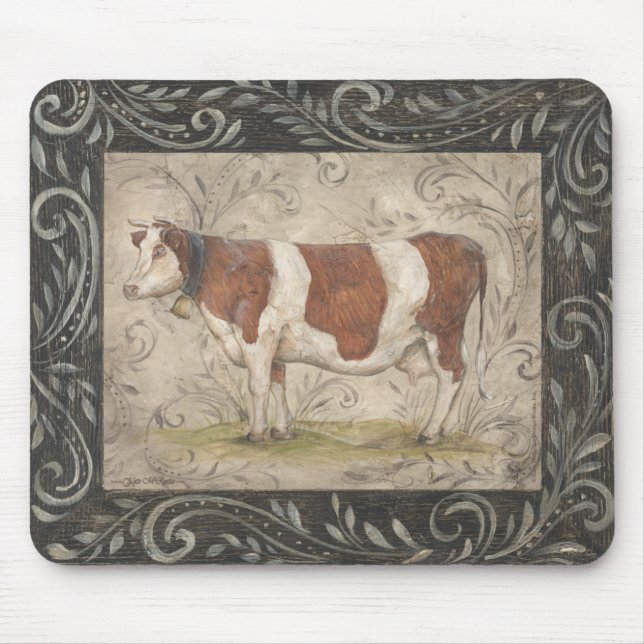 Country Chic Cow by Kate McRostie Mouse Mat (Front)