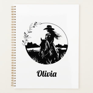 Country Chic Horse Cowgirl Western Personalised Planner