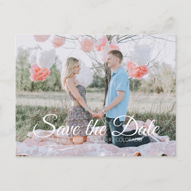 Country Chic | Save the Date Invitation Postcard (Front)
