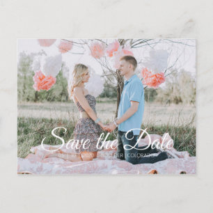 Country Chic Save the Date Photo Postcard