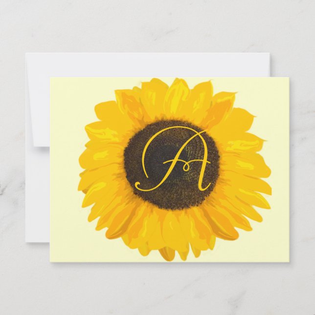 Country Chic Sunflower Response Card (Front)
