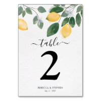 Country Chic Watercolor Lemon Wedding