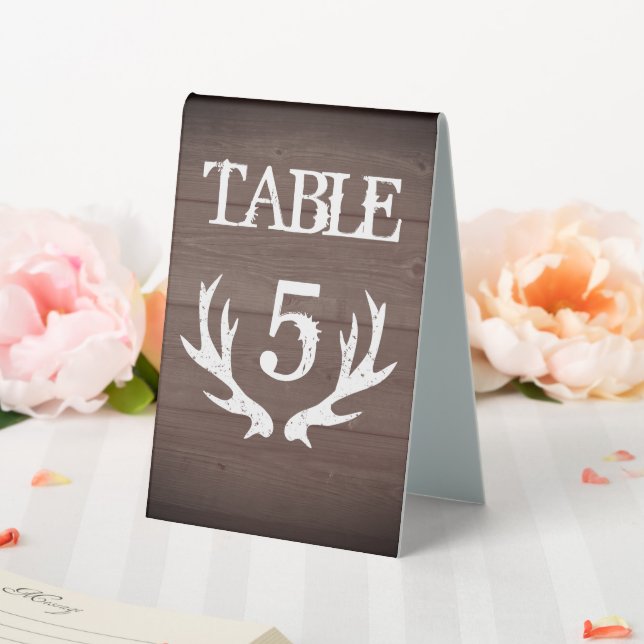 Country chic wood wedding table number tent signs (In SItu (Wedding))