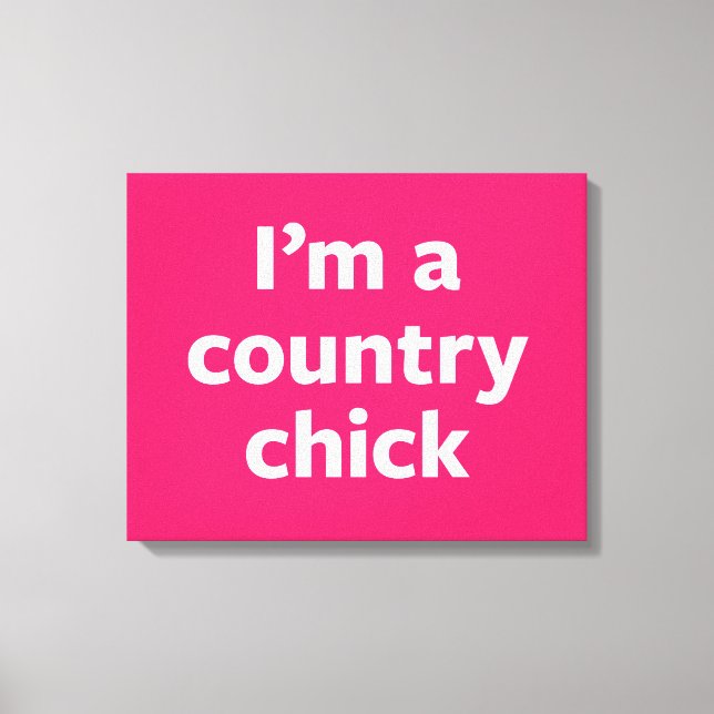 Country Chick Canvas Print (Front)