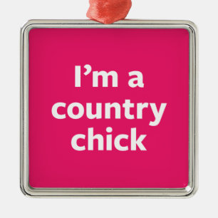 Country Chick Metal Tree Decoration
