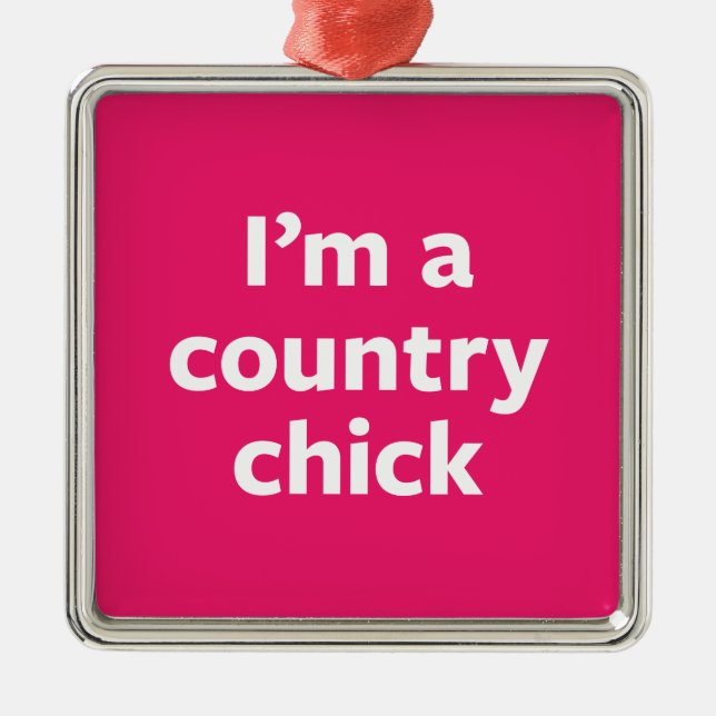 Country Chick Metal Tree Decoration (Front)