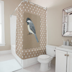 Country Chickadee Shower Curtain