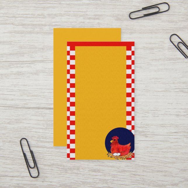 Country Chicken Customisable Business Card (Front/Back In Situ)