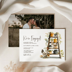 Country Chicken Engagement Party Photo Invitation