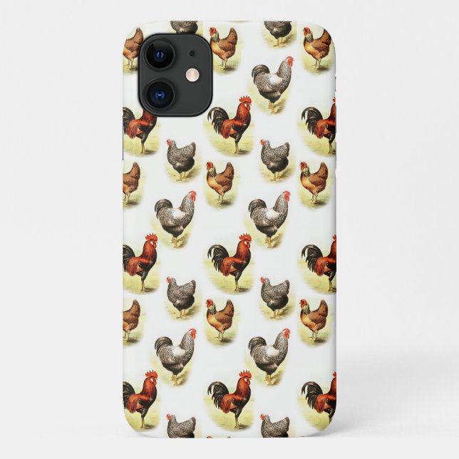 Country Chicken Pattern Case-Mate iPhone Case (Back)
