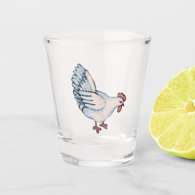 Country Chicken Shot Glass (Front)