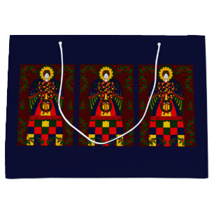 Country Christmas Angel Large Gift Bag