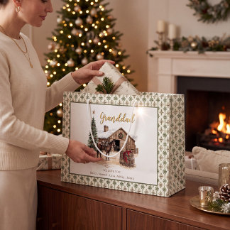 Country Christmas Barn Horse Granddad Gift Bag