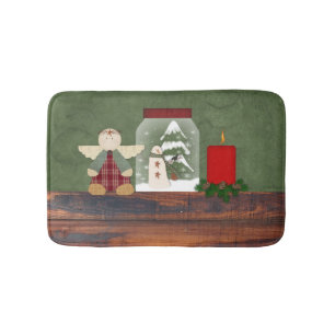 Country Christmas Bath Mat