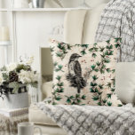 Country Christmas Bird in Laurel with Red Berries Cushion<br><div class="desc">Elegant design for the Christmas season or any time of year.  Perfect for country home,  bird watcher,  bird lover.</div>