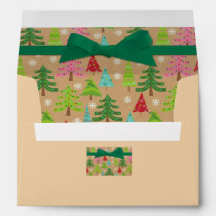 Country Christmas Card Envelope Return Address