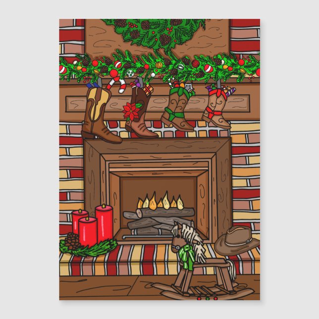 Country Christmas | Cowboy Boot Stockings (Front)