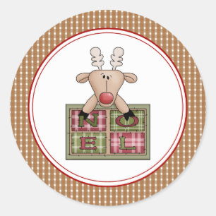 Country Christmas Envelope Seals Stickers