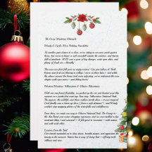 Country Christmas Family Newsletter Double Sided