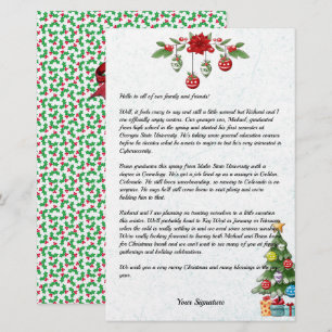 Country Christmas Family Newsletter Your Text Stat Stationery