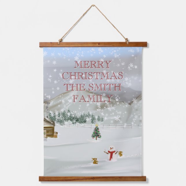 Country Christmas Hanging Tapestry (Front)