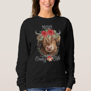 Country Christmas Highland Cow Sweatshirt
