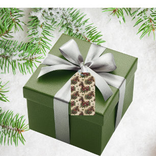 Country Christmas Horses Gift Tags