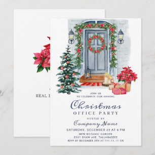 Country Christmas House Corporate Holiday Party Invitation