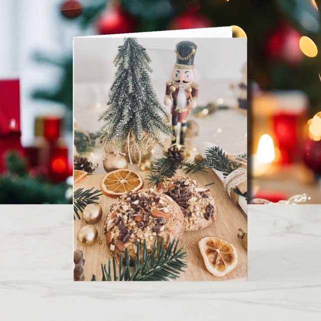 Country Christmas Personalise Text Signature Holiday Card (Creator Uploaded)