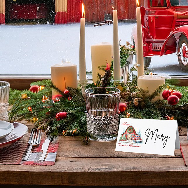 Country Christmas Place Card (Creator Uploaded)