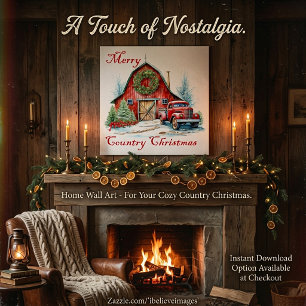 Country Christmas Poster