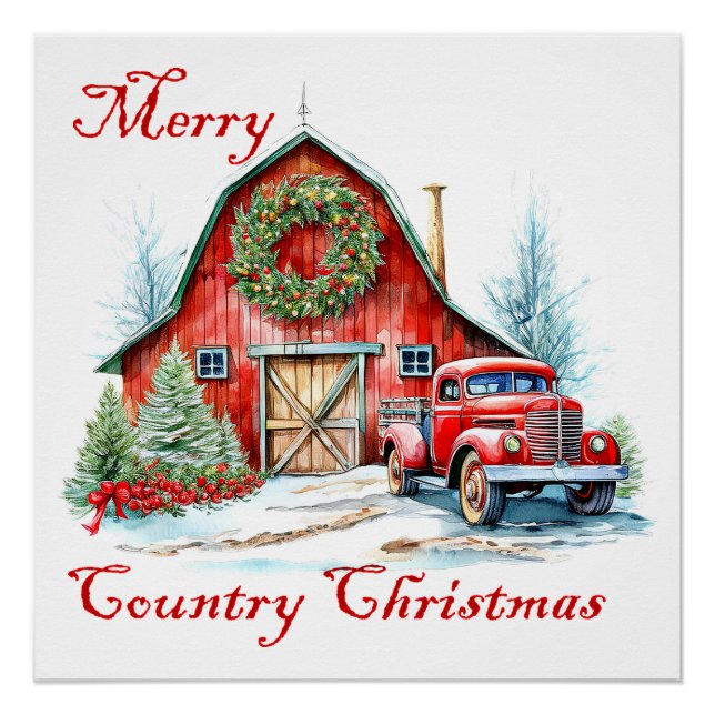 Country Christmas Poster (Front)