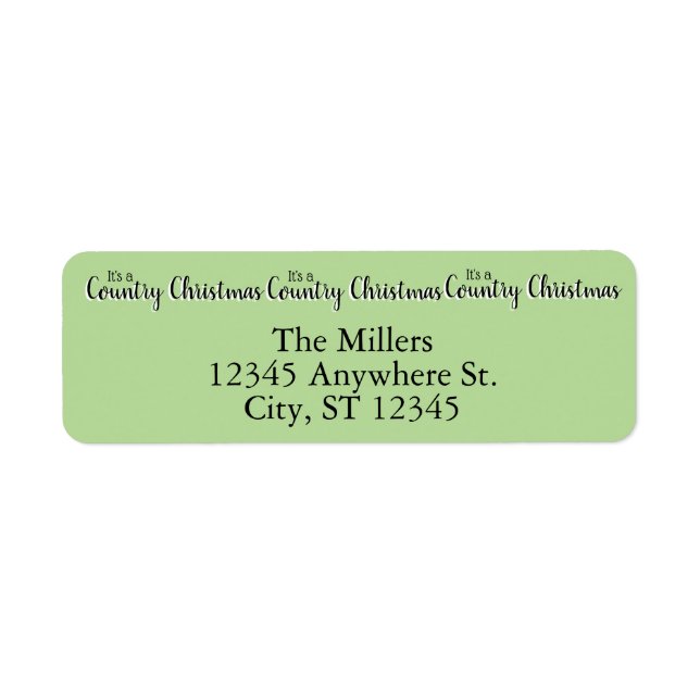 Country Christmas Quote Green Rustic Pretty (Front)