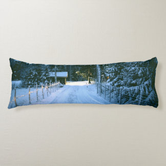 Country Christmas Snow Body Cushion