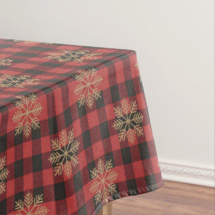 Country Christmas Snowflake Tablecloth