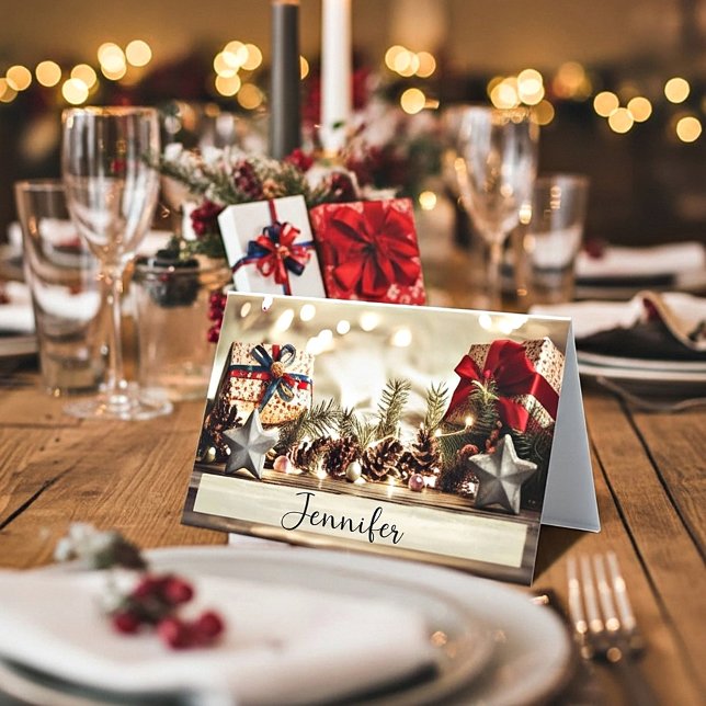 Country Christmas theme Place Card (Creator Uploaded)