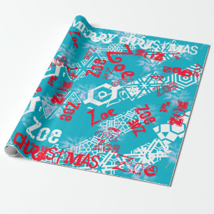 Country Christmas Winter Gift Wrap Name Changing