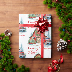 Country Christmas Wrapping Paper