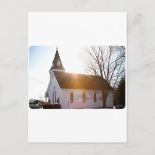 Country church postcard
