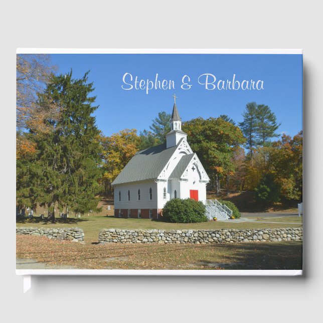 Country Church Wedding Guest Book (Front)