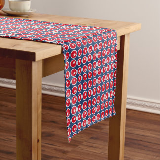 Country Circles And Stars Short Table Runner