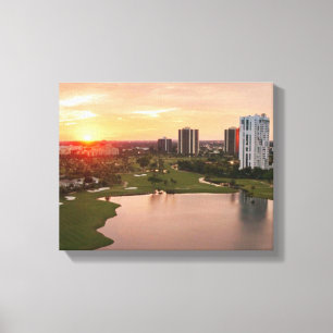Country Club at sunset, Aventura, Florida Canvas Print