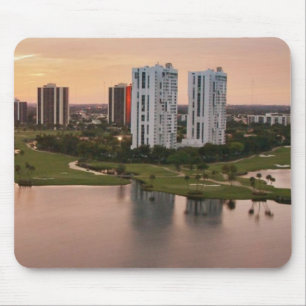 Country Club at sunset, Aventura, Florida Mouse Mat