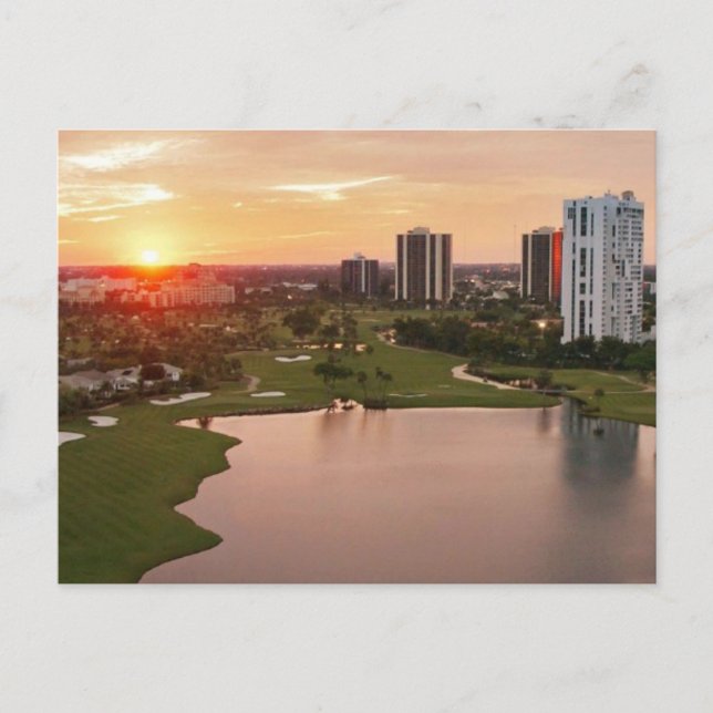 Country Club at sunset, Aventura, Florida Postcard (Front)